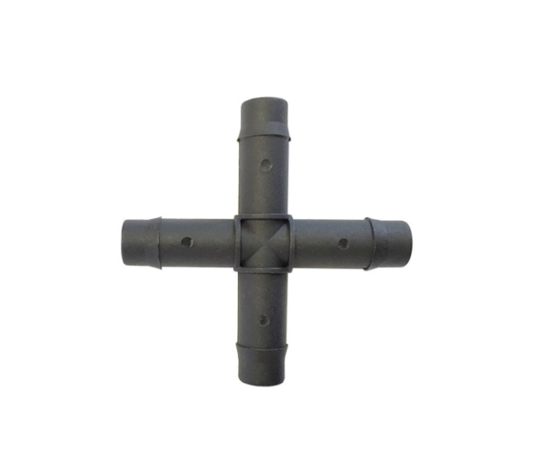 PVC Hose Pipe Barbed Cross 4-Way Fitting 13MM or 19MM