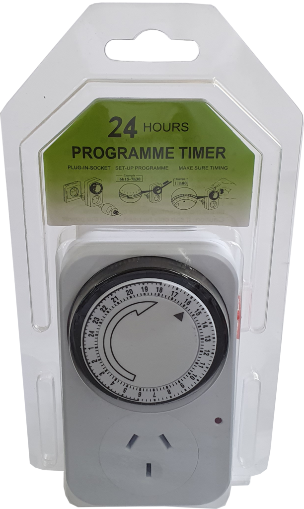 TIMER - MECHANICAL - 24 HOUR DIAL - 15 MINUTE INCREMENTS